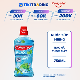 Nước súc miệng Plax Bạc hà 750ml