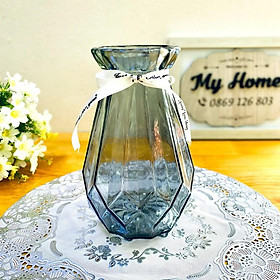 Mua Lọ hoa thủy tinh cao cấp dạng MÚI KHẾ phong cách Bắc Âu 15cm và 18cm sang trọng  trang trí  hoa để bàn