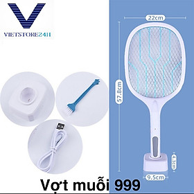 VỢT MUỖI KIÊM ĐÈN BẮT MUỖI CÓ ĐẾ CYX - D1