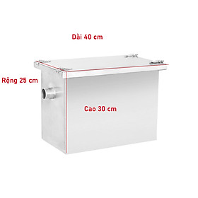 Bể Tách Mỡ Inox 304 Thể Tích 20 Lít Có Xuất Hóa Đơn VAT 