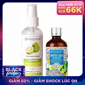 Combo Lotion Bưởi Phục Hồi Tóc Hư Tổn Milaganics (100ml) + Serum Bưởi Milaganics (100ml)