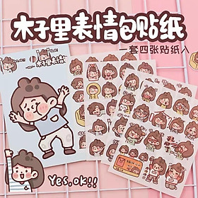 Set 4 tờ washi stickers dễ thương P.4