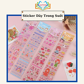 Sticker trong suốt 35 cm nhiều mẫu ngẫu nhiên