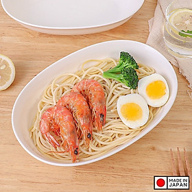 Đĩa bầu dục sâu lòng màu trắng 1.0L