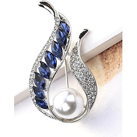 Cài áo thời trang đính đá xanh sang trọng(GC59)