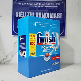 Hộp Finish 100 viên dùng cho máy rửa bát chén ( NK Đức )