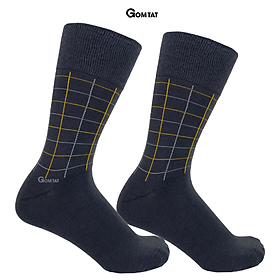 Vớ mang giày tây nam Gom Tất họa tiết caro chất liệu cotton cao cấp hút ẩm thoáng khí -GOM-TAYCARO-1DOI - 1 ĐÔI XÁM