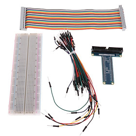 Breadboard + GPIO Board +65x Jumper Wire + Rainbow Cable for  3