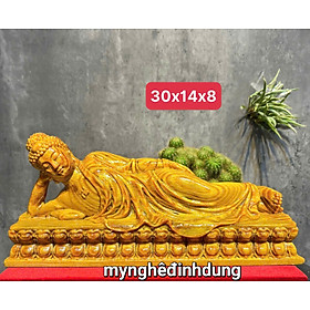 Mua Tượng Phật nằm niết bàn bằng gỗ huyết long kt 30x14x8cm