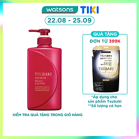 Dầu Xả Tsubaki Premium Moist Conditioner Dưỡng Tóc Bóng Mượt 490ml