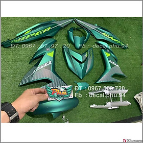 Tem Rời Exciter 150 Sniper xanh nhám candy