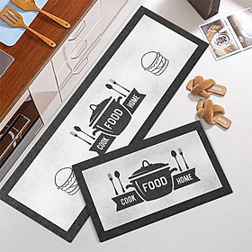 Thảm trải sàn bếp lau chân trang trí Moon Home chất liệu cao su cao cấp thấm nước 2 kích thước 45x70 và 45x120cm