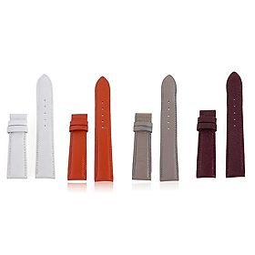 HJ8119-20-21-22 - Dây đồng hồ Huy Hoàng da bò size 16, 18, 20 màu trắng, cam, kem, tím nhạt