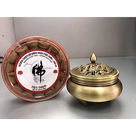 Mua Lư Xông trầm hương Đài Loan dày đẹp (tặng kèm 1 cài cắm nhang vòng và 1 hộp trầm gỗ bách xanh ) KH18599
