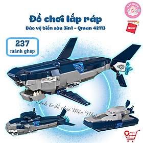 Đồ chơi lắp ráp xếp hình Qman 42113 - Bảo vệ biển sâu (237 mảnh ghép) - Dành cho bé từ 6 tuổi