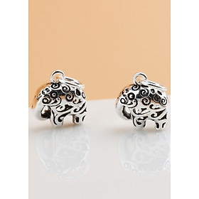 Combo 2 cái charm bạc hình con voi treo - Ngọc Quý Gemstones