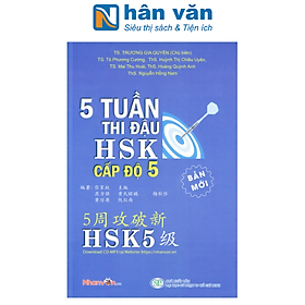 Hình ảnh Sách - 5 Tuần Thi Đậu HSK Cấp Độ 5 - Sách luyện thi tiếng Hoa  độc quyền Nhân Văn 