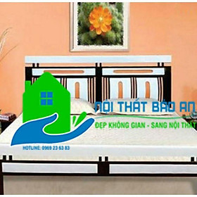 Mua Giường sắt cao cấp 1m6 kiểu vuông có nệm đầu giường