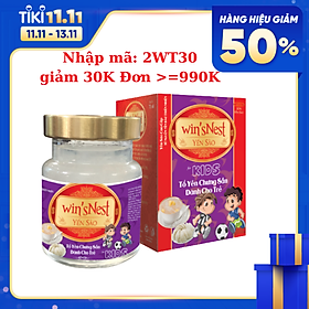 Yến Sào Win snest Kids Tổ Yến Chưng Sẵn Dành Cho Trẻ 20% 70 Ml Lọ