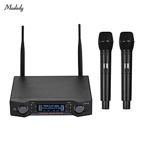 Hệ Thống Micro Không Dây Và Đầu Thu Màn Hình LCD Cho Karaoke Tại Nhà Muslady U2 UHF (2 Micro)