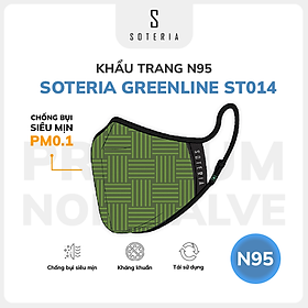 Khẩu trang thời trang Soteria Greenline ST014 - N95 lọc 99% bụi mịn 0.1 micro
