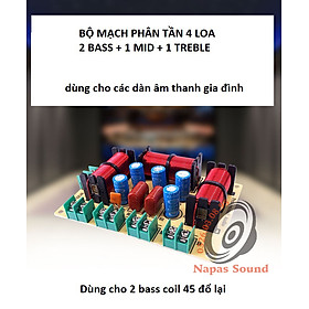 Mua MẠCH PHÂN TẦN LOA 4 ĐƯỜNG TIẾNG - LẮP 2 BASS 1 TRUNG 1 TRÉP - PHÂN TẦN 4 LOA