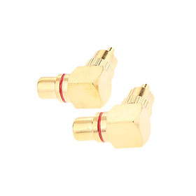 Right Angle Audio Video RCA/Phono Male to Female Adapter Connector 90 Degree