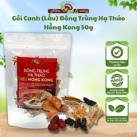 Gói canh (lẩu) đông trùng hạ thảo kiểu Hong Kong 50g, Set Nguyên Liệu Nấu Canh, Lẩu Kiểu Hong Kong