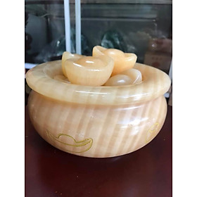 Mua Tượng Bát Tụ Bảo Thố Tụ Tài Size Đại To 16 5cm Cao 9cm Đá Ngọc Hoàng Long 10 Thỏi Vàng To Nặng 3 4kg Anh Chị mệnh Kim mệnh Thổ mệnh Thủy trưng bàn thờ Thần Tài  Thổ Địa để gia tăng năng lượng tài lộc cho gia chủ ạ