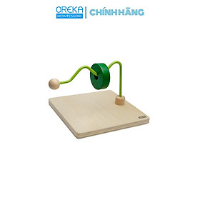 Đồ chơi trẻ em Oreka Montessori Dịch chuyển Đĩa/Dĩa tròn trên Trục lượn sóng - 0160200