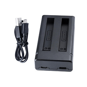 Compact Battery Charger 1x ABS with Cable Camera Battery Charger for Insta 360 One x2