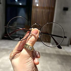 Kính gọng Mắt tròn xoe kim loại