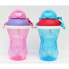 Bình nước uống thể thao cho bé có dây đeo Pur 390ml, không chứa BPA (5511)