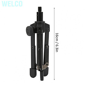 Welco Mini Portable Tripod Microphone Stand Adjustable Height Desktop with 3/8 Inch Screw