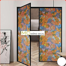 Mua Tấm Decal Dán Kính Hình Cá T048 Khổ 90cm trang trí phòng cản nắng giảm nhiệt  chống nhìn trộm