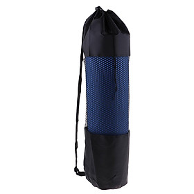 Portable Yoga Pilates Mat Sling Bag Shoulder Carrier Mesh Center 10mmx61cm