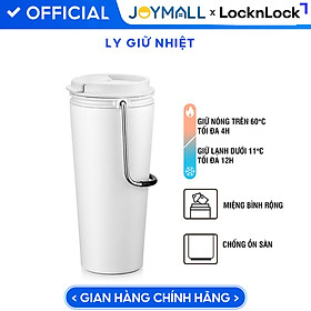 Mua Bình giữ nhiệt Lock&Lock Bucket Tumbler Nắp bật không ống hút - Màu trắng LHC4269WHT 540ml - Hàng chính hãng thép không gỉ quai xách tiện lợi - JoyMall