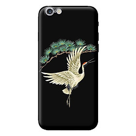 Ốp in cho iPhone 6s Plus Hạc Trắng Nền Đen - Hàng chính hãng