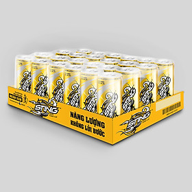 Thùng 24 Lon Nước Giải Khát Sting Gold Sleek 330ml