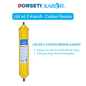 Lõi số 2 Karofi Cation T33 dùng cho các máy N-e117, N-e118...xử lý nguồn nước cứng nhiễm đá vôi Hàng chính hãng có xuất hóa đơn VAT