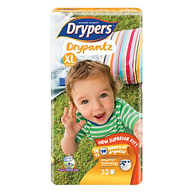Tã Quần Drypers Drypantz Gói Đại XL32 (32 Miếng)
