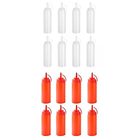 16x Household Sauce Bottles Ketchup Dispenser for Picnic BBQ Condiments