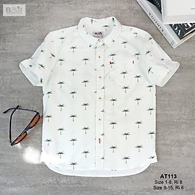 Áo sơ mi ngắn tay họa tiết thời trang mùa hè A029