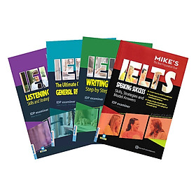 Combo Bộ Sách Luyện Thi Ielt Tổng Quát - Bí Kíp Tự Học Ielts 8.0 ( General Ielts Mike ) tặng kèm bookmark