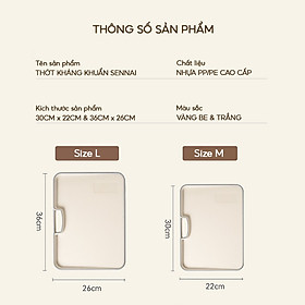 Mua Thớt Nhựa Kháng Khuẩn Chống Trượt SENNAI - Bề Mặt Nhám  Viền Chống Tràn
