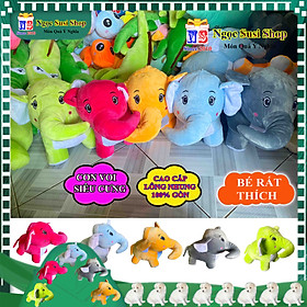 THÚ NHỒI BÔNG CON VOI SIZE 35CM ĐẸP NHƯ ẢNH CHO BÉ CẦM CHƠI ÔM NGỦ MẪU MỚI GIAO NGẪU NHIÊN MÀU
