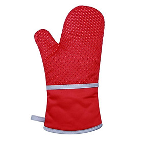 Silicone+Cotton Oven Mitts Heatproof Mitten Kitchen Baking Oven Gloves