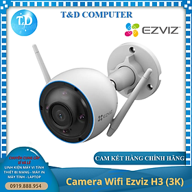 Camera không dây ngoài trời Ezviz CS-H3 3K 5MP, đàm thoại 2 chiều, phát hiện con người (Không thẻ) - Hàng chính hãng Anh Ngọc phân phối