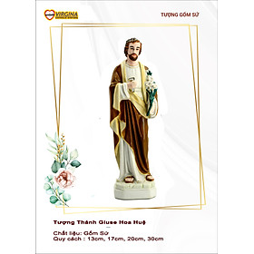 Tượng sứ- Thánh Giuse Hoa Huệ - nhiều kích cỡ