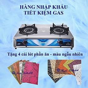 BẾP GAS ĐÔI ZENNE KGS301-C CÓ 1 ĐẦU HÂM - NHẬP KHẨU MALAYSIA – MẶT BẾP INOX - NGỌN LỬA MẠNH VÀ HỘI TỤ - TIẾT KIỆM GAS - INOX - Một đầu hâm
